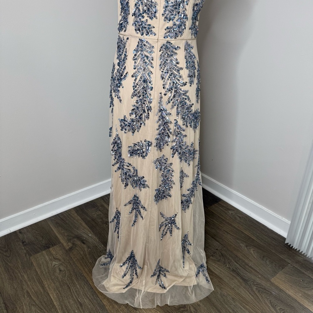 Gianni Bini nude Gown Sequin mesh overlay prom wedding guest mother of bride - Picture 7 of 11